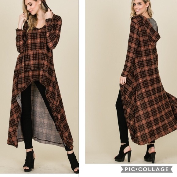 SALE!  Rust & Black High Low Top - Picture 3 of 3